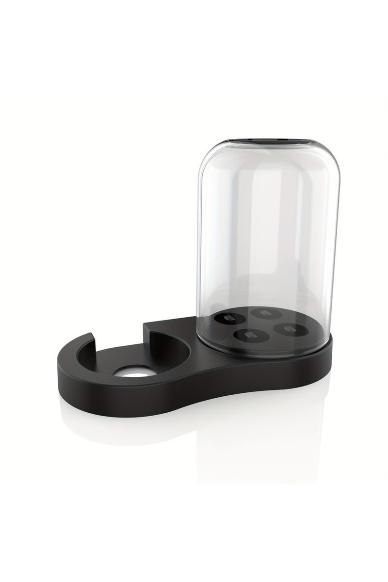 حامل فرشاة أسنان كهربائية أسود اللون، قطعة واحدة، لسلسلة IO/EB، شاحن حثي لسلسلة IO/EB، سلسلة IO/EB