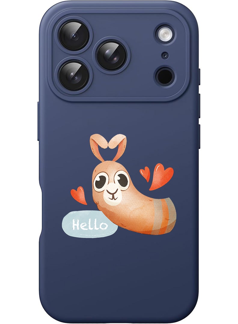 Theodor Protective Slim Fit Case Liquid Silicone Cover with Full Body Protection Anti-Scratch Shockproof Case For Apple iPhone 17 Pro (Blue) Hello Camel - Image 1