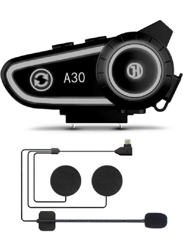 Blackbird Game Center A30 2X Paired Intercom Motor Courier Helmet Bluetooth Headset