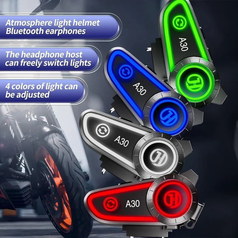 Blackbird Game Center A30 2X Paired Intercom Motor Courier Helmet Bluetooth Headset