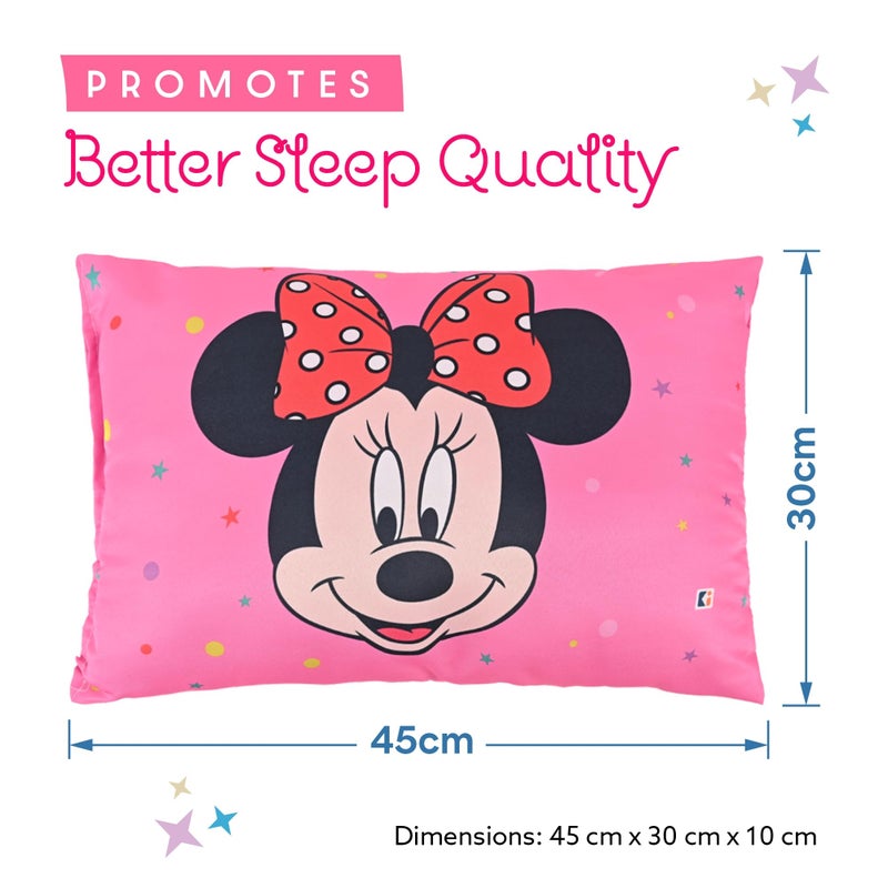Kuber Industries Pack of 3 Soft And Cozy Pillow for Kid's | 12x18 Inches Comfortable Pillow for 2 Year Olds Disney Minnie - Pink - Image 4