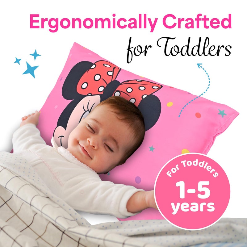 Kuber Industries Pack of 3 Soft And Cozy Pillow for Kid's | 12x18 Inches Comfortable Pillow for 2 Year Olds Disney Minnie - Pink - Image 5