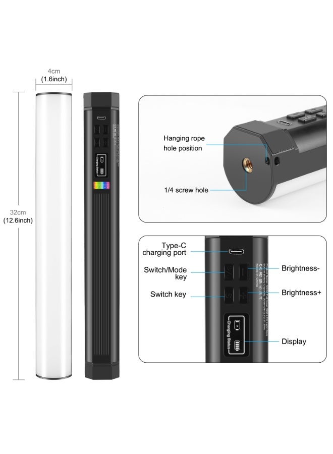 PULUZ 30cm Photo Handheld Full Color RGB Stick Light Magnetic LED Fill Light - Image 3