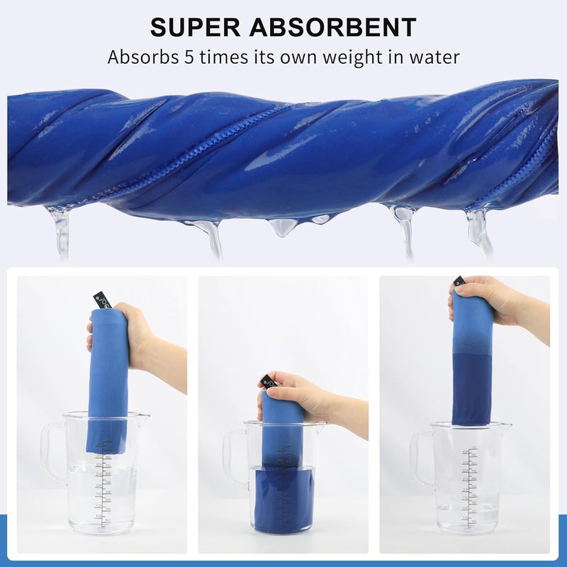 Rainleaf Microfiber Towel Perfect Travel & Gym & Camping Towel. Quick Dry - Super Absorbent - Ultra Compact - Lightweight. Suitable for Trip, Beach, Shower, Backpacking, Pool - Image 4