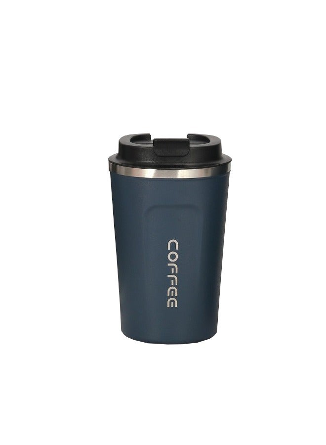 Vacuum Insulated Coffee Mug Blue 380ml - Image 1