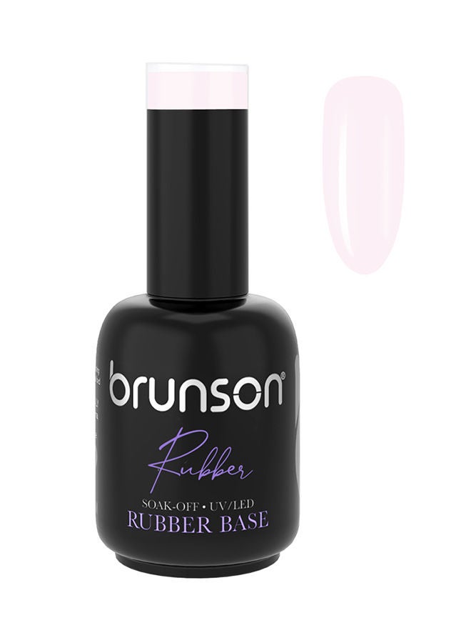 brunson Rubber Base Gel Nail Polish Long Lasting Gel Polish Base for Chip-Free Shine Strengthens French Manicure Rubber Base Coat UV/LED Rubber Gel Soak Off Hard Gel Polish for Nail Extension Gel 18ml BRB30