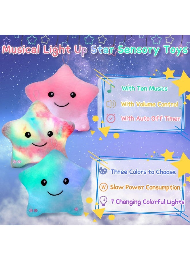 Subao Sensory Toys for Kids with Autism,14" Soft Toddler Pillow With Light &Music,Plush Star Night Light,Light Up Adhd Autism Sensory Products,Birthday Xmas Easter Gifts for Boys 3 4 5 6 7 8 9 10 Blue - Image 5