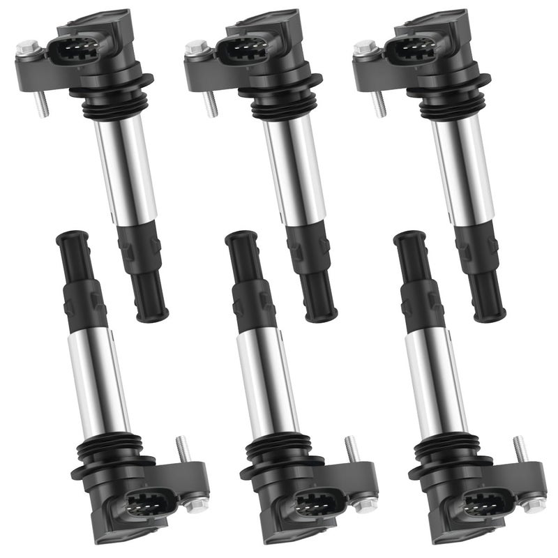 MAS Set of 6 Ignition Coil Pack Compatible with 20042009 Chevy Buick Cadillac GMC Saab Saturn Enclave Traverse CTS STS 93 V6 28L 36L Replacement For C1508 UF375 D501C D510A 5C1551