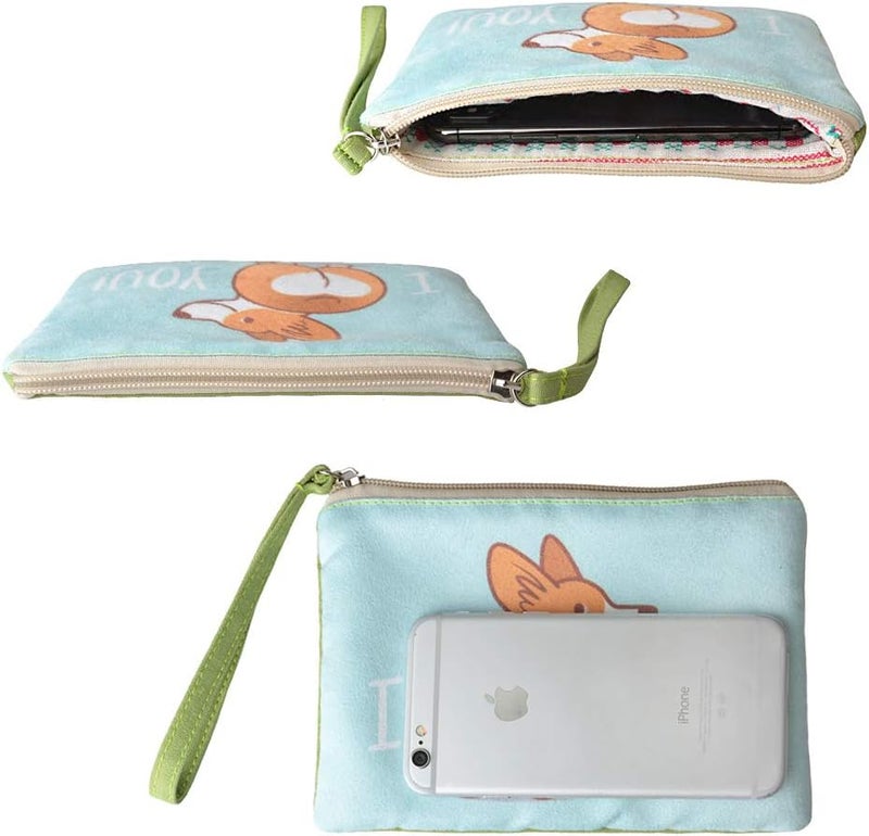 Rantanto Small Cute Cash Coin Purse, Canvas Change Purse, Kawaii Coin Pouch With Handle Christmas Gift For Women Teenager Girls (BG0009 Corgi Dog) - Image 4