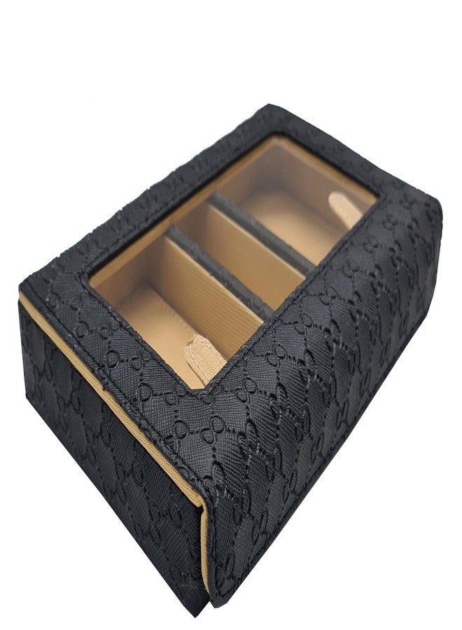 THE CASE Faux Leather Playing Card Box with Transparent Window/2 Card slot/Size-12 x 18.5 x 3 cm/Easy to Carry/Attractive & Presentable - Image 2