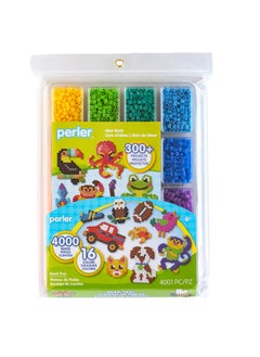 Perler Perler 17605 Assorted Fuse Beads Kit with Storage Tray and Pattern Book for Arts and Crafts, Multicolor, 4001pcs  - Image 1