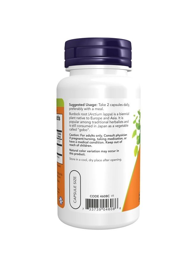 now Supplements, Burdock Root (Arctium lappa) 430 mg, Herbal Supplement, 100 Veg Capsules - Image 3