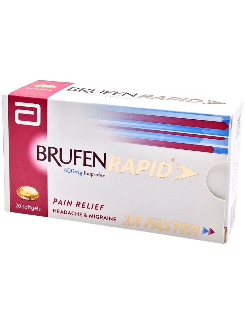 بروفين رابيد 400 ملغ كاب 20 (سريع المفعول لتخفيف الآلام والالتهابات)