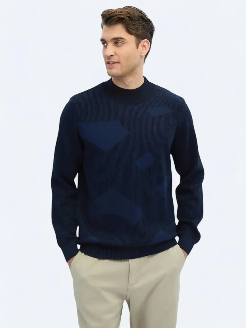 Kip Indigo Knitwear Sweatshirt
