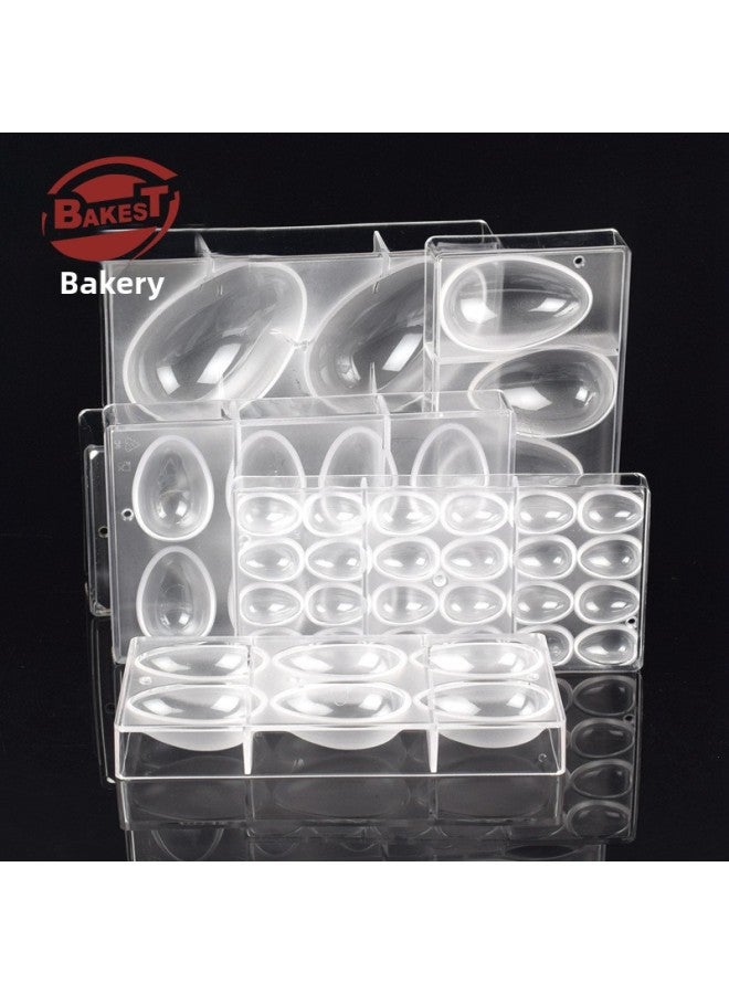 PC Hard Plastic Transparent Three-dimensional Egg-shaped Chocolate Mold Manual DIY Easter Baking Special Mold Wholesale-Color:32 Consecutive Resurrection Egg Glossy Ql1006 - Image 2