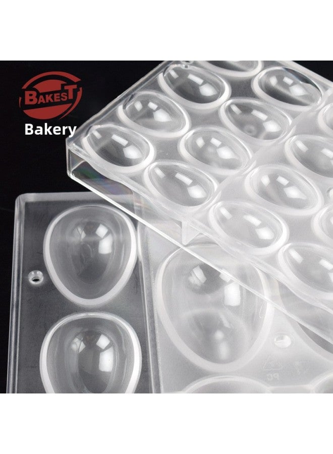PC Hard Plastic Transparent Three-dimensional Egg-shaped Chocolate Mold Manual DIY Easter Baking Special Mold Wholesale-Color:32 Consecutive Resurrection Egg Glossy Ql1006 - Image 3