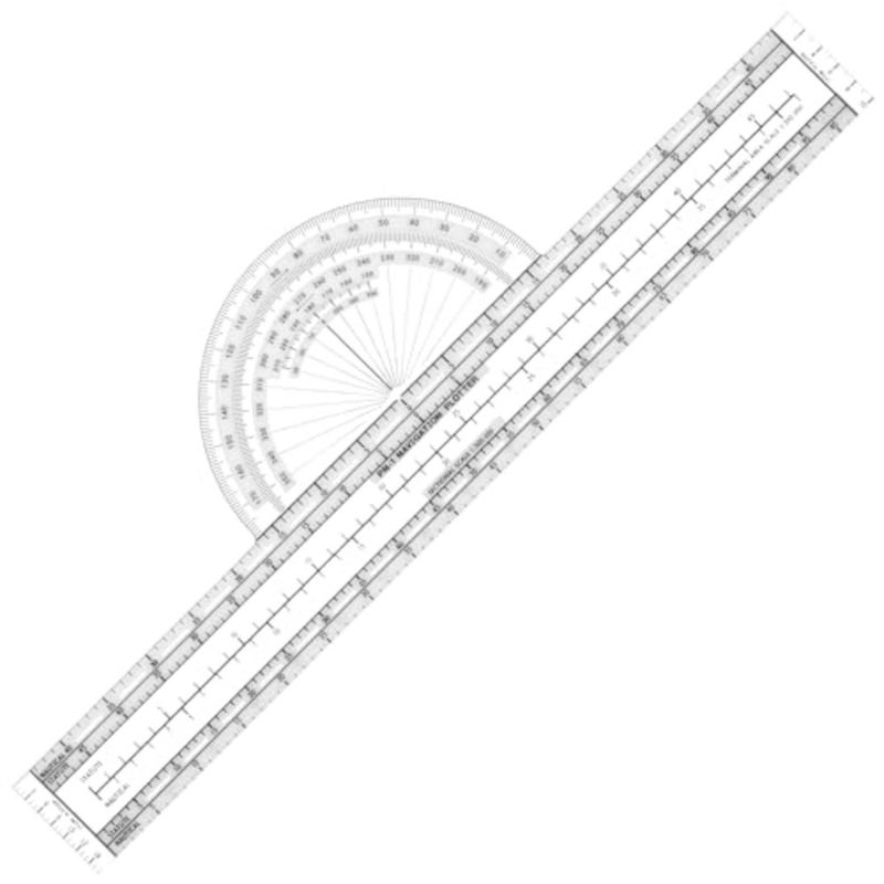 Pen Plotter Fixed Plotter for Pilots Accurate Scale Aviation Navigation Plotters Flight Planning Routes Tools for Pilots Transparent - Image 1