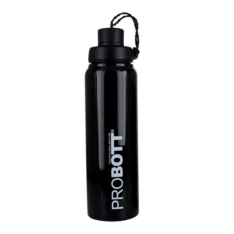 PROBOTT Probott Sippy Water Bottle, Stainless Steel Water Bottles, Vacuum Insulated Flask Bottles, 750 ml, Black | Hot and Cold | Easy to Carry | Leak Proof | Tea | Coffee | Office| Gym | Travel  - Image 2