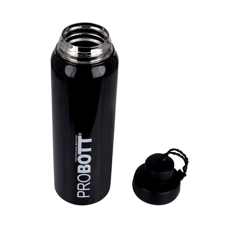 PROBOTT Probott Sippy Water Bottle, Stainless Steel Water Bottles, Vacuum Insulated Flask Bottles, 750 ml, Black | Hot and Cold | Easy to Carry | Leak Proof | Tea | Coffee | Office| Gym | Travel  - Image 3