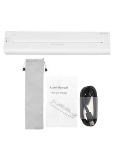 Cordless Tattoo Transfer Stencil Printer Portable Rechargeable Tattoo Printer Tattoo Transfer Thermal Copier Machine for Temporary and Permanent Compatible with Android iOS Phone PC