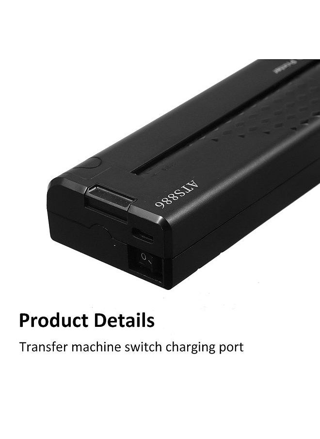 Generic - Cordless Tattoo Transfer Stencil Printer Portable Rechargeable Tattoo Printer Tattoo Transfer Thermal Copier Machine for Temporary and Permanent Compatible with Android iOS Phone PC - Image 1
