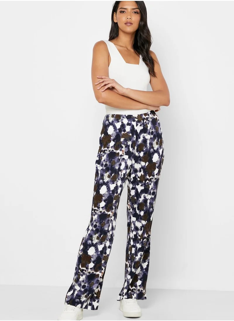 Native Youth Printed Wide Leg Pants