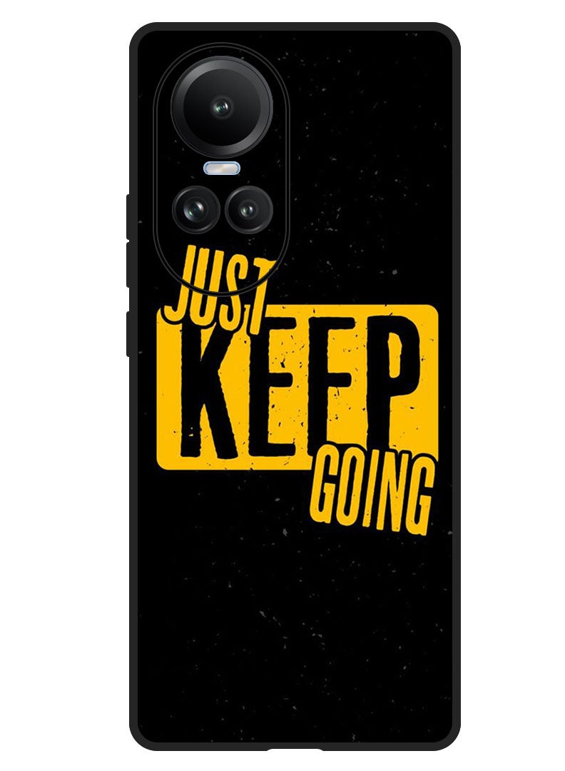 Theodor Protective Case Anti Scratch Shock Proof Bumper Cover For Oppo Reno 10/10 Pro Keep going - Image 1