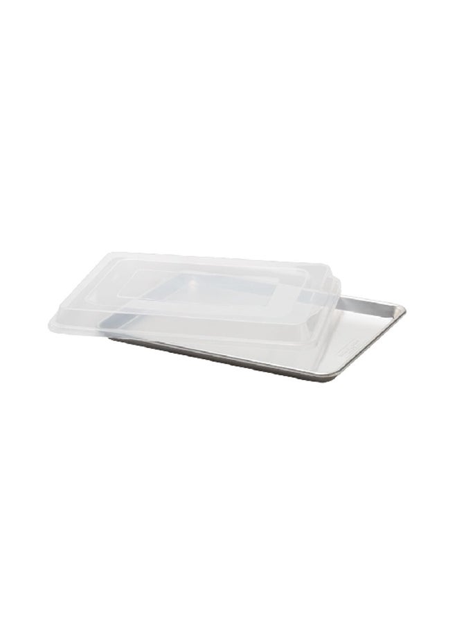 NORDICWARE Naturals Baker's Half Baking Sheet Pan with Lid Silver and Clear 16.25 x 11.25 inch 43103 - Image 1