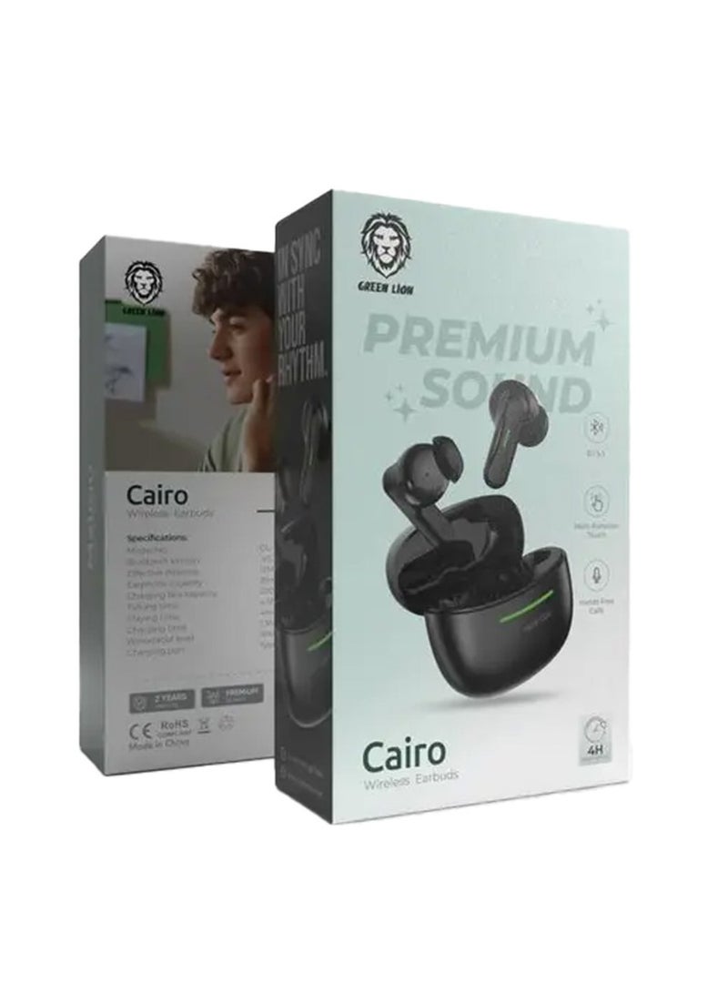 GREEN LION Cairo Wireless Earbuds-Black - Image 2