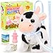 Tagitary Plush Toys Interactive Toys Cow for KidsWalking Pet Toys Can Make SoundsWag Tail and Nod Head Realistic Stuffed Cattle Toys Birthday Gift for Kids Toddlers - Image 2