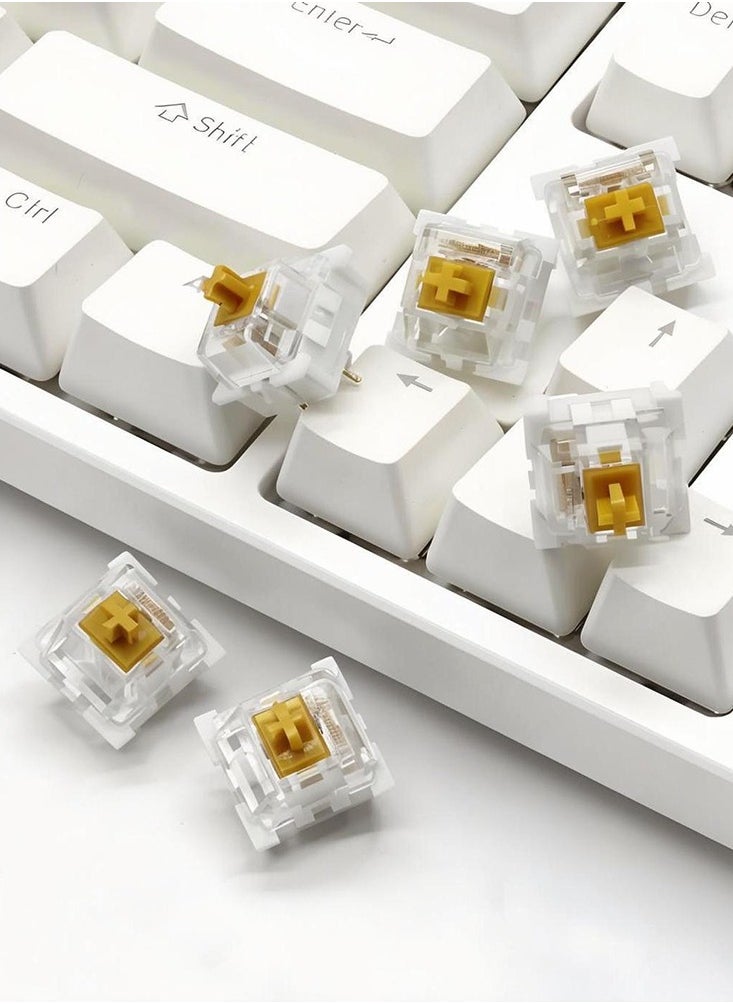 Generic - Mechanical Keyboards Switch Gold Gaming Outemu Switch for Keyboard 3Pin Linear Tactile Clicky Switches - Image 1