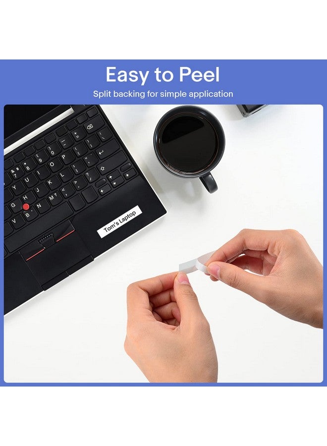 GREENCYCLE 2 Pack 6mm White Label Tape Compatible for Ptouch AZe Tape TZe-211 TZ-211 AZE-211 6mm 0.23 Laminated White Tape for P-Touch PT-D210 PTD400AD PT1230 PTH110 PT Label Maker - Image 5