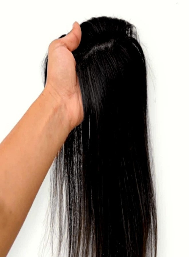 بلوشيا شعر بلوشيا غير لامع 4 بوصات × 4 بوصات، قطعة شعر علوية لإضفاء الكثافة والطول (أسود طبيعي) (16 بوصة) - Image 1