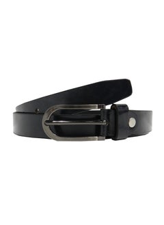 LAVERI LEATHER GENUINE LEATHER 25 MM UNISEX  FORMAL  BELT  IN BLACK  - Image 1