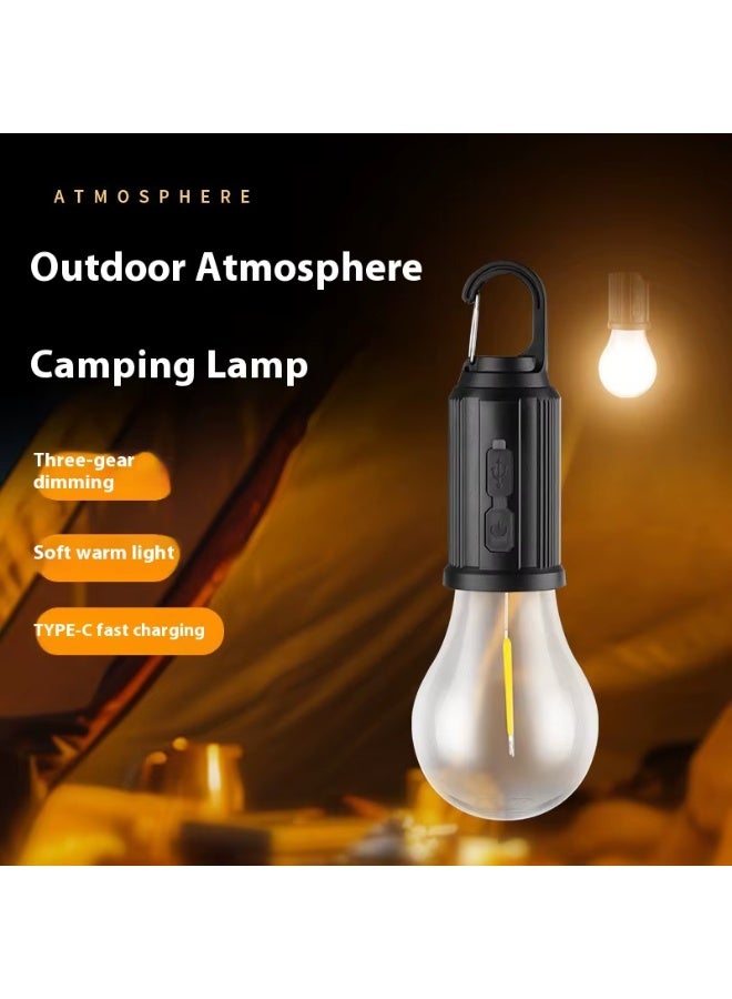 Rechargeable Solar LED Camping Lantern Light Bulb with Hanging Hook and Type-C Charging - Spherical Model - Image 5