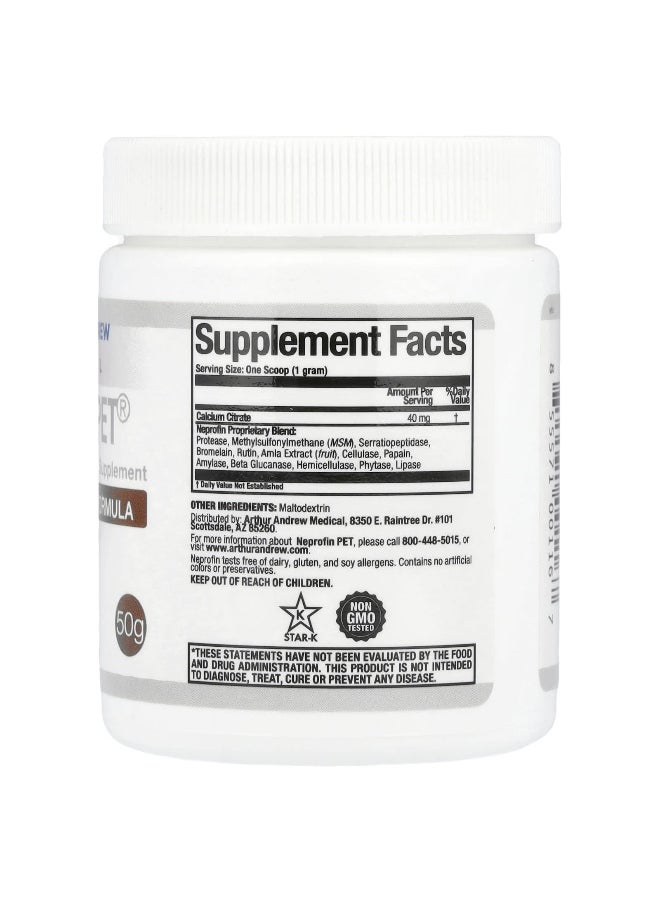Arthur Andrew Medical Arthur Andrew Medical, Neprofin Pet®, Veterinary Enzyme Formula, 50 g  - Image 2