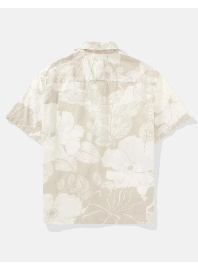 امريكان ايجل Floral Print Button Up Regular Fit Poolside Shirt