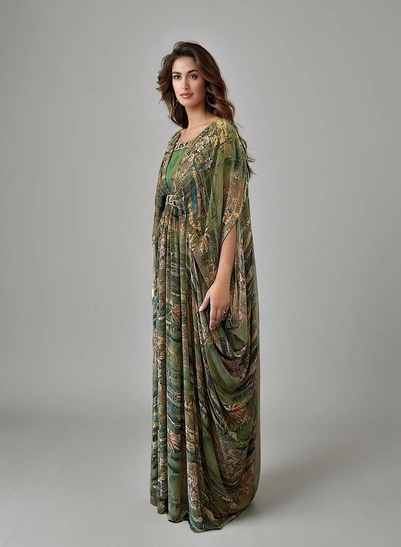 ECSTACY Printed Kaftan set