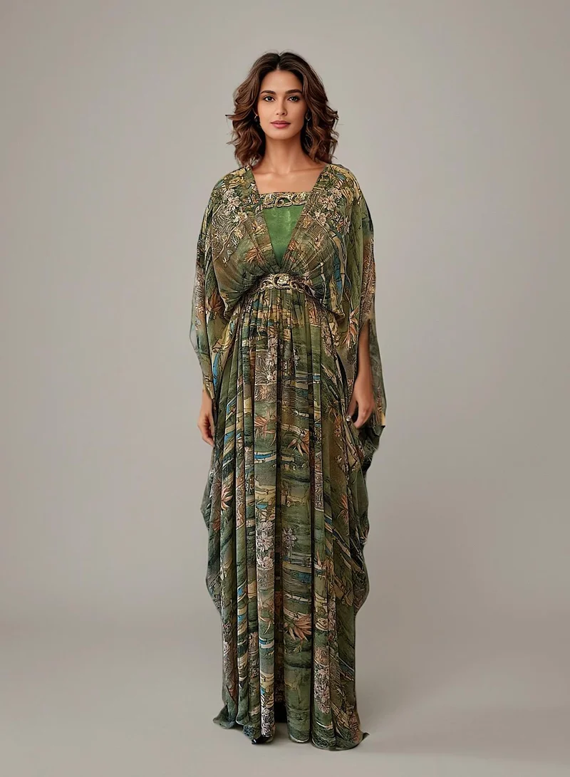 ECSTACY Printed Kaftan set
