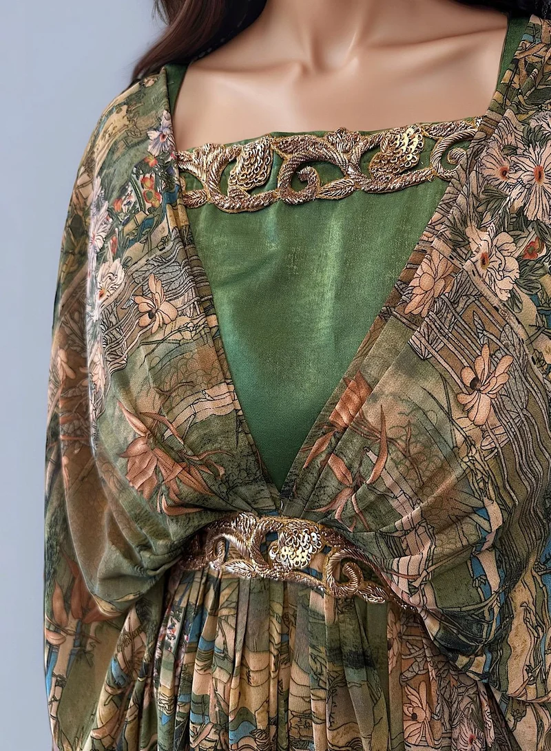 ECSTACY Printed Kaftan set