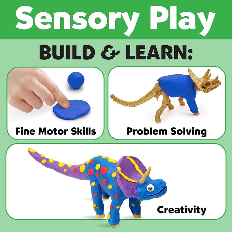 Creativity For Kids Make Your Own Dinosaurs with Clay - Fun & Educational Dinosaur Clay Craft Kit for Kids - Image 4