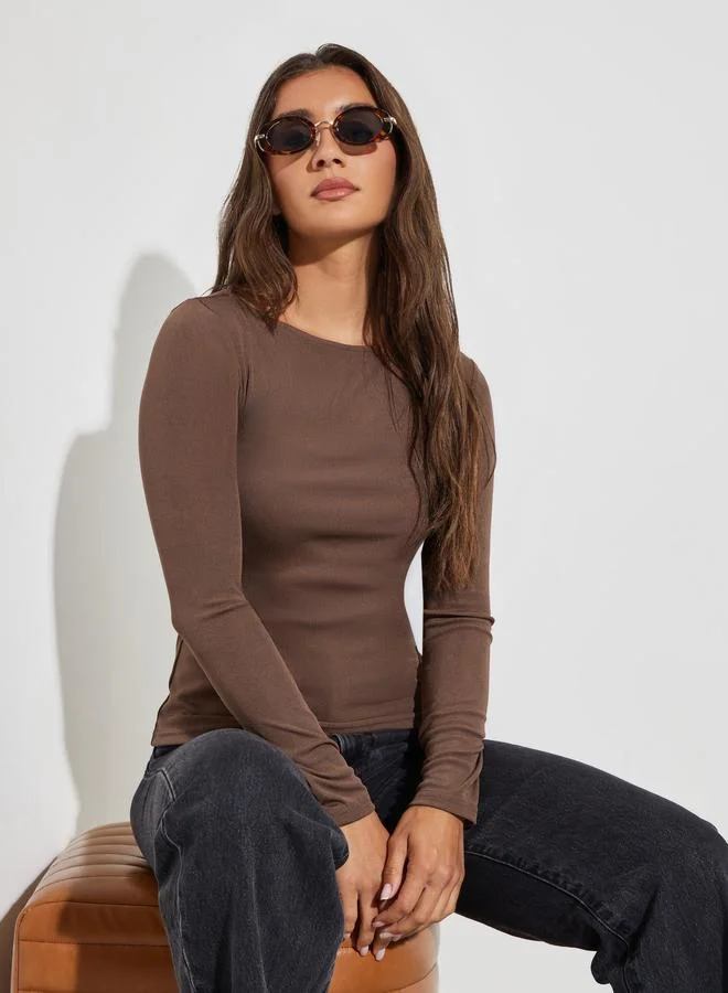 Styli Pack of 2 - Solid Boat Neck Knit Top