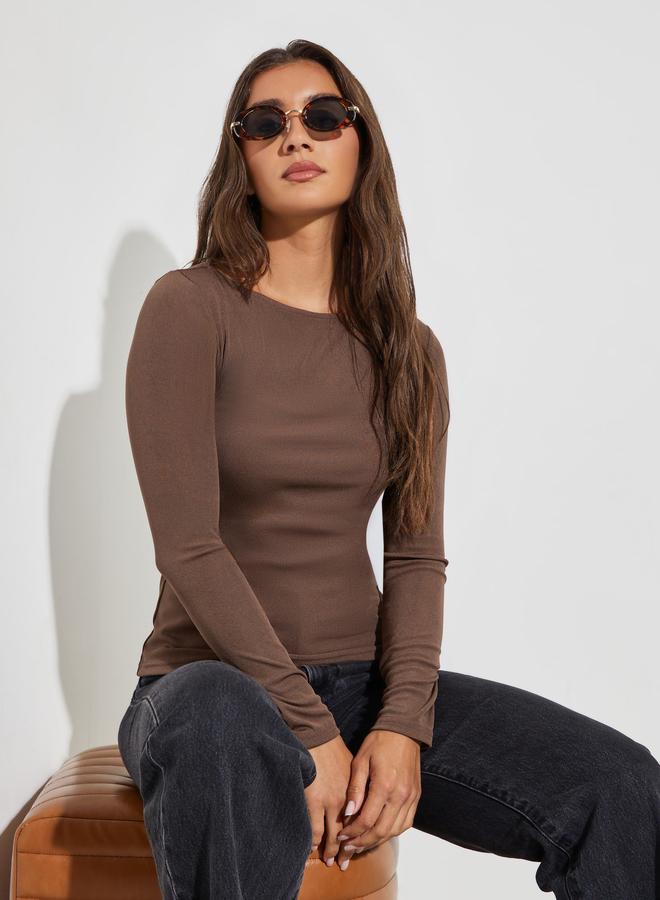 Styli Pack of 2 - Solid Boat Neck Knit Top - Image 2