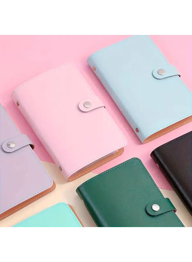 Ocean Green PU Leather Banknote Storage Book Holds 100 Notes With Photos Stamps And Card Pockets - Image 5