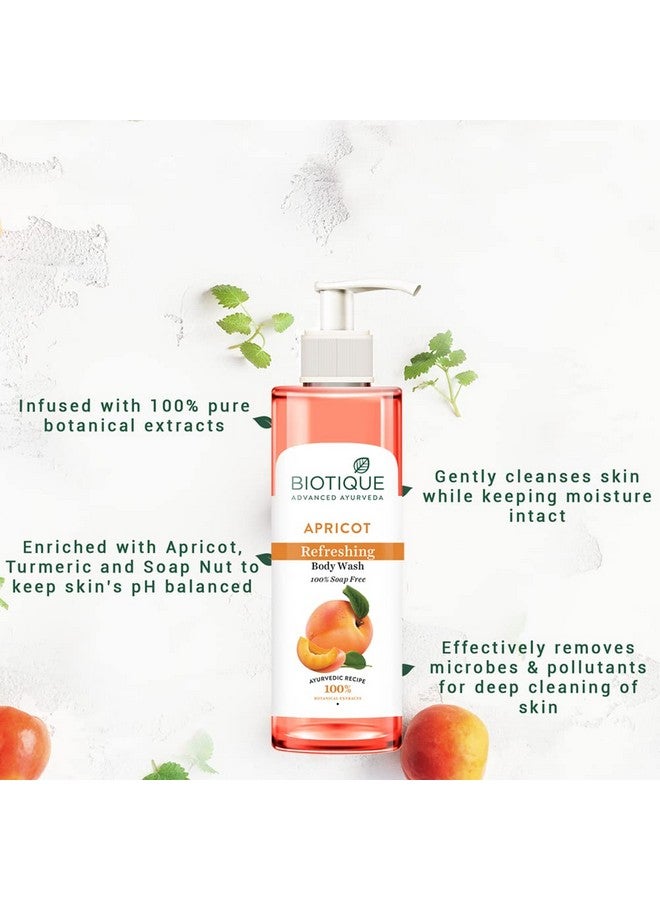 Biotique Apricot Refreshing Body Wash | Keeps Skin Fresh and Clean | Brightens Skin and Reducing Dark Spots | 100% Botanical Extracts | Suitable for All Skin Types | 200ml - Image 2