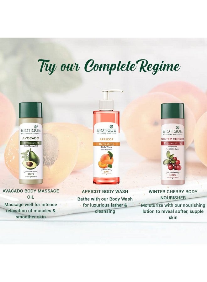 Biotique Apricot Refreshing Body Wash | Keeps Skin Fresh and Clean | Brightens Skin and Reducing Dark Spots | 100% Botanical Extracts | Suitable for All Skin Types | 200ml - Image 3