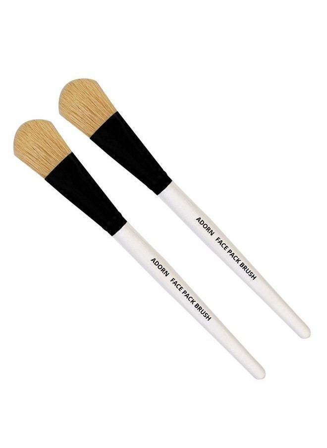 Adorn Face Pack Brush ; Pack Of 2 ; Natural Bristle ;  - Image 1