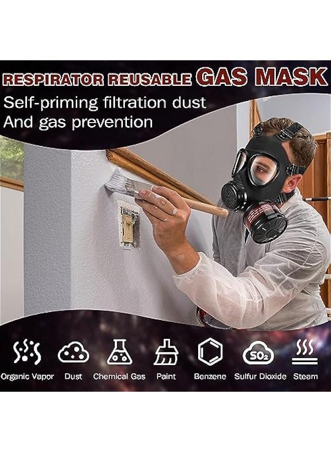 Arabest Gas Masks Survival Nuclear and Chemical - Reusable Full Face Respirator Gas Mask with Activated Carbon Filter  - Image 5
