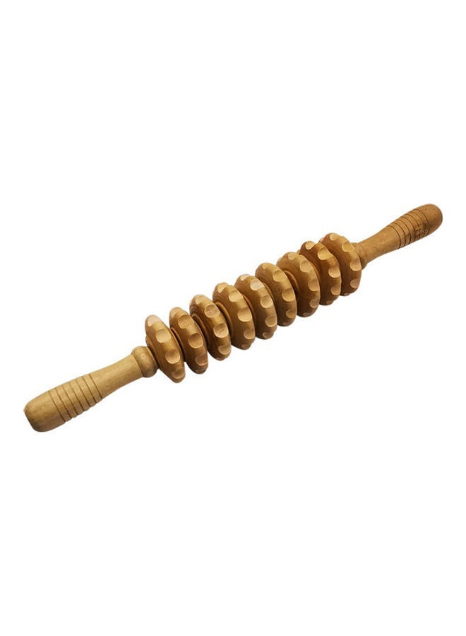 NIBEMINENT Wooden Nine Rounds Yoga Massage Stick - Image 1