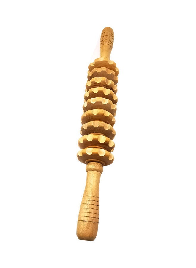 NIBEMINENT Wooden Nine Rounds Yoga Massage Stick - Image 3